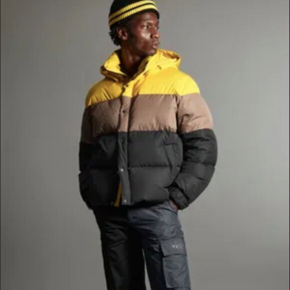 NWT COS × YEBOAH Color-Block Down Puffer Jacket Men's Size
